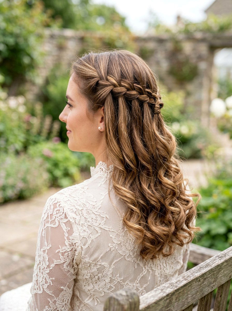 Waterfall Braid - 20 cute hairstyle for family dinner - 20 cute hairstyle for family dinner