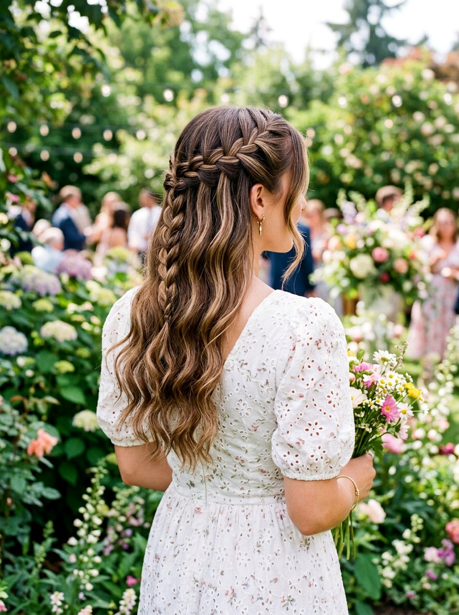 Waterfall Braid - 20 simple hairstyle for wedding shower - 20 simple hairstyle for wedding shower