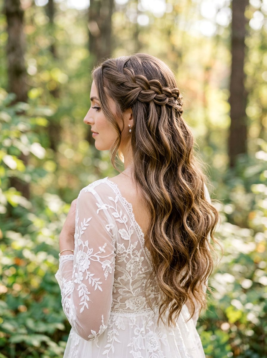 Waterfall Braid - 20 wedding hairstyles for beach ceremony - 20 wedding hairstyles for beach ceremony