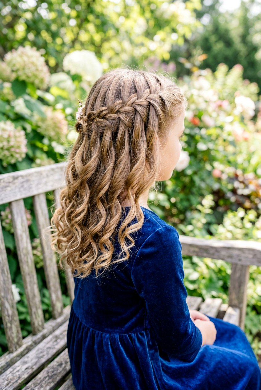 Waterfall Braid - 20 holiday hairstyle for girls with braids - 20 holiday hairstyle for girls with braids