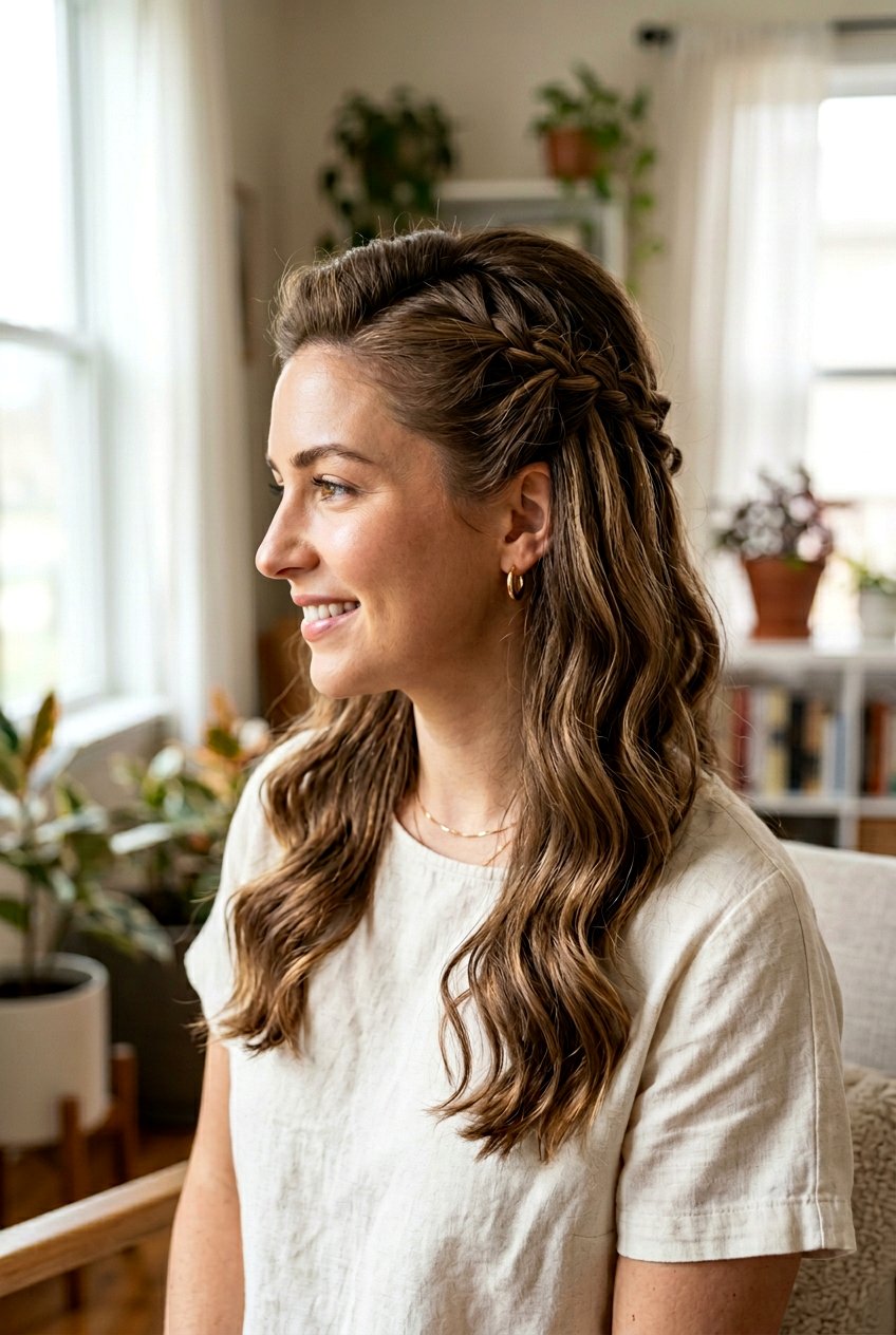 Waterfall Braid Bends - 20 overnight braid curls for medium hair - 20 overnight braid curls for medium hair