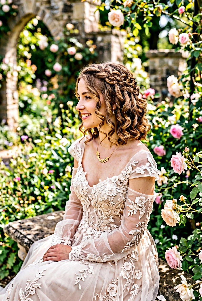 Waterfall Braid Bob - 20 bridesmaid hairstyles for short bob hair - 20 bridesmaid hairstyles for short bob hair