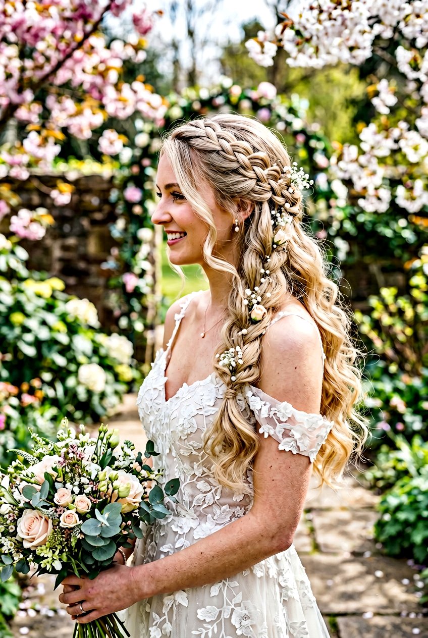 Waterfall Braid Bridal Hairstyle For Fine Hair - 20 bridal hairstyle for fine hair with extensions - 20 bridal hairstyle for fine hair with extensions