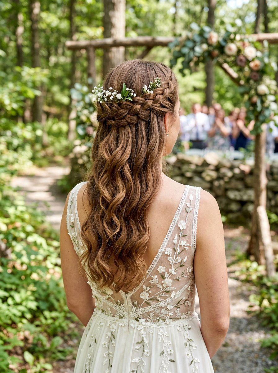 Waterfall Braid Down - 20 wedding hairstyles for fine thin hair - 20 wedding hairstyles for fine thin hair
