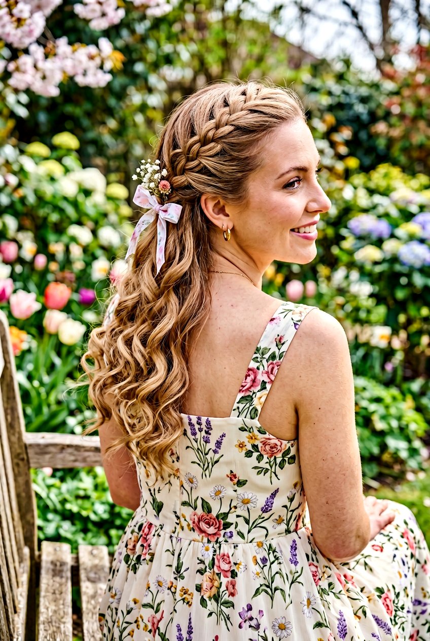 Waterfall Braid Easter Hair - 20 easter braid hairstyles - 20 easter braid hairstyles