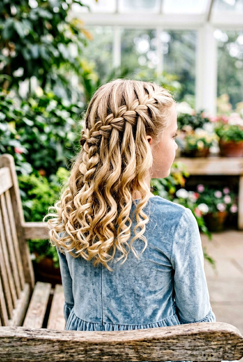 Waterfall Braid Hair - 20 holiday braid styles for girls - 20 holiday braid styles for girls