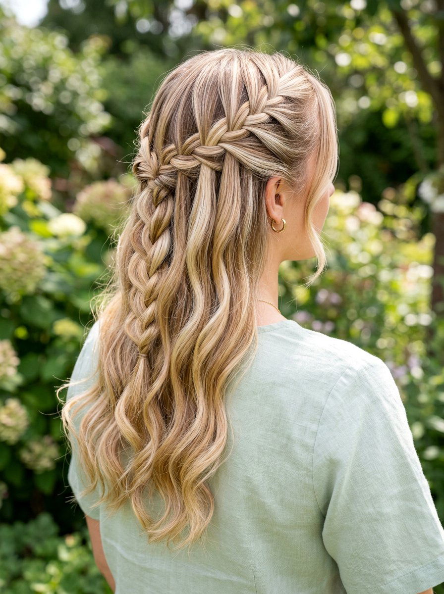 Waterfall Braid Half Up Blonde Hair - 20 waterfall braid half up hairstyle - 20 waterfall braid half up hairstyle