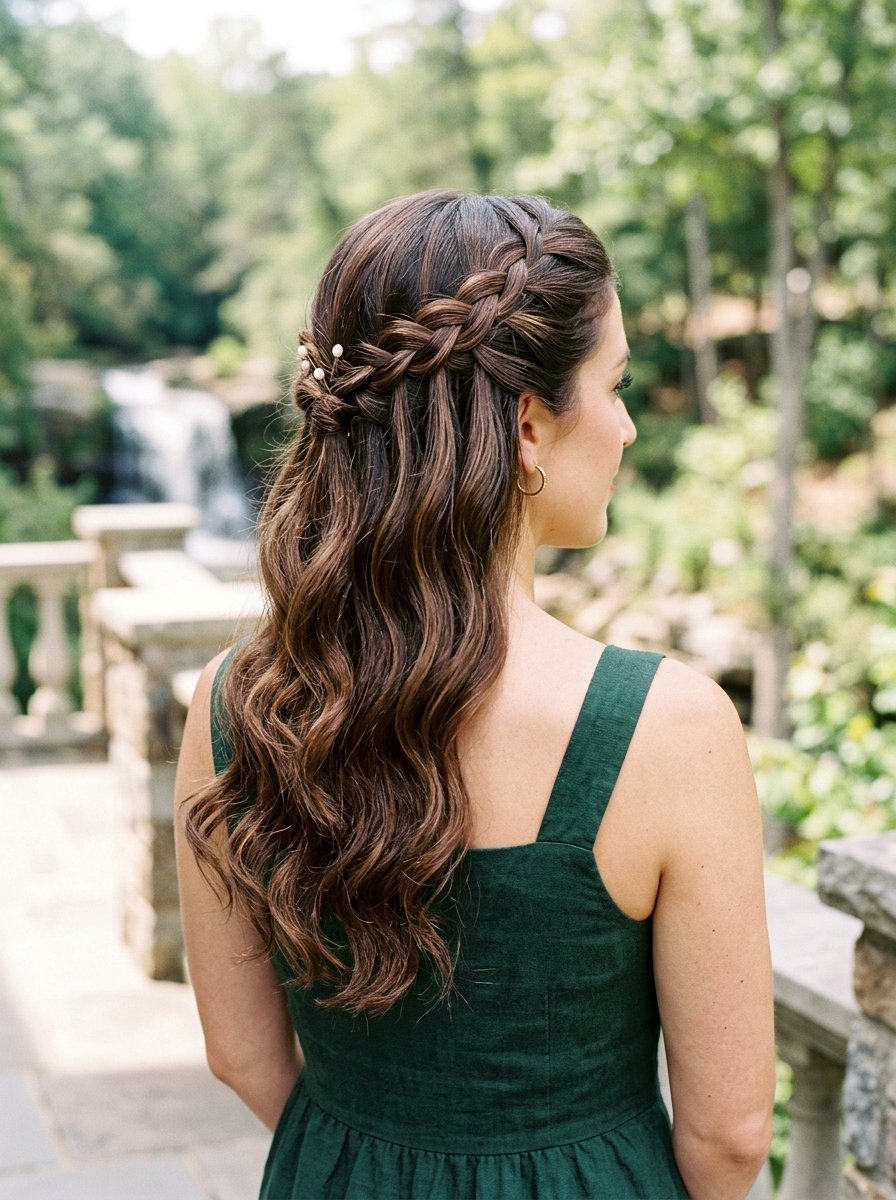 Waterfall Braid Half Up Brunette - 20 waterfall braid half up hairstyle - 20 waterfall braid half up hairstyle