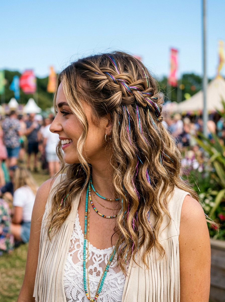 Waterfall Braid Half Up Festival - 20 waterfall braid half up hairstyle - 20 waterfall braid half up hairstyle
