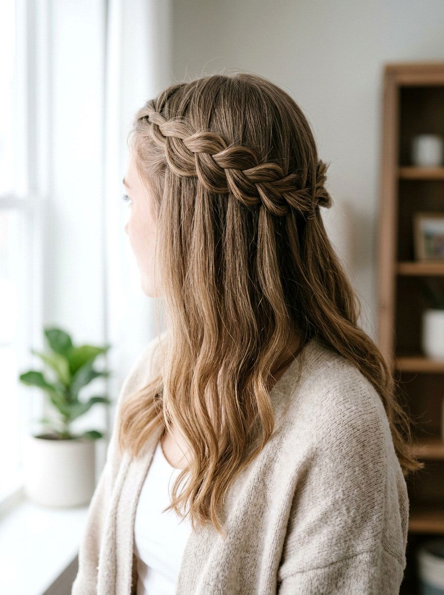 Waterfall Braid Half Up For Thin Hair - 20 waterfall braid half up hairstyle - 20 waterfall braid half up hairstyle