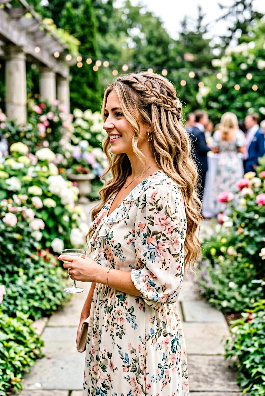 Waterfall Braid Half Updo - 20 best bridesmaid hairstyle ideas - 20 best bridesmaid hairstyle ideas