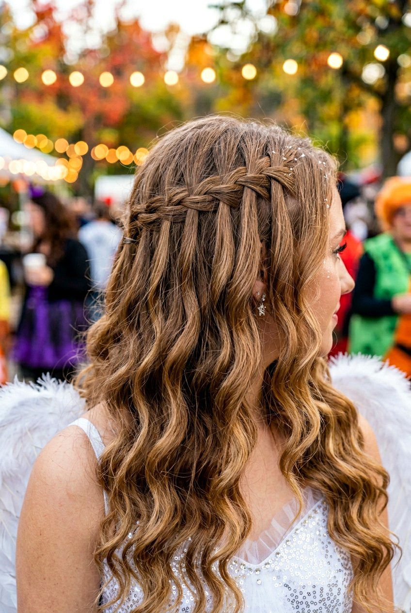 Waterfall Braid Halloween Hair - 20 halloween braid hairstyles - 20 halloween braid hairstyles