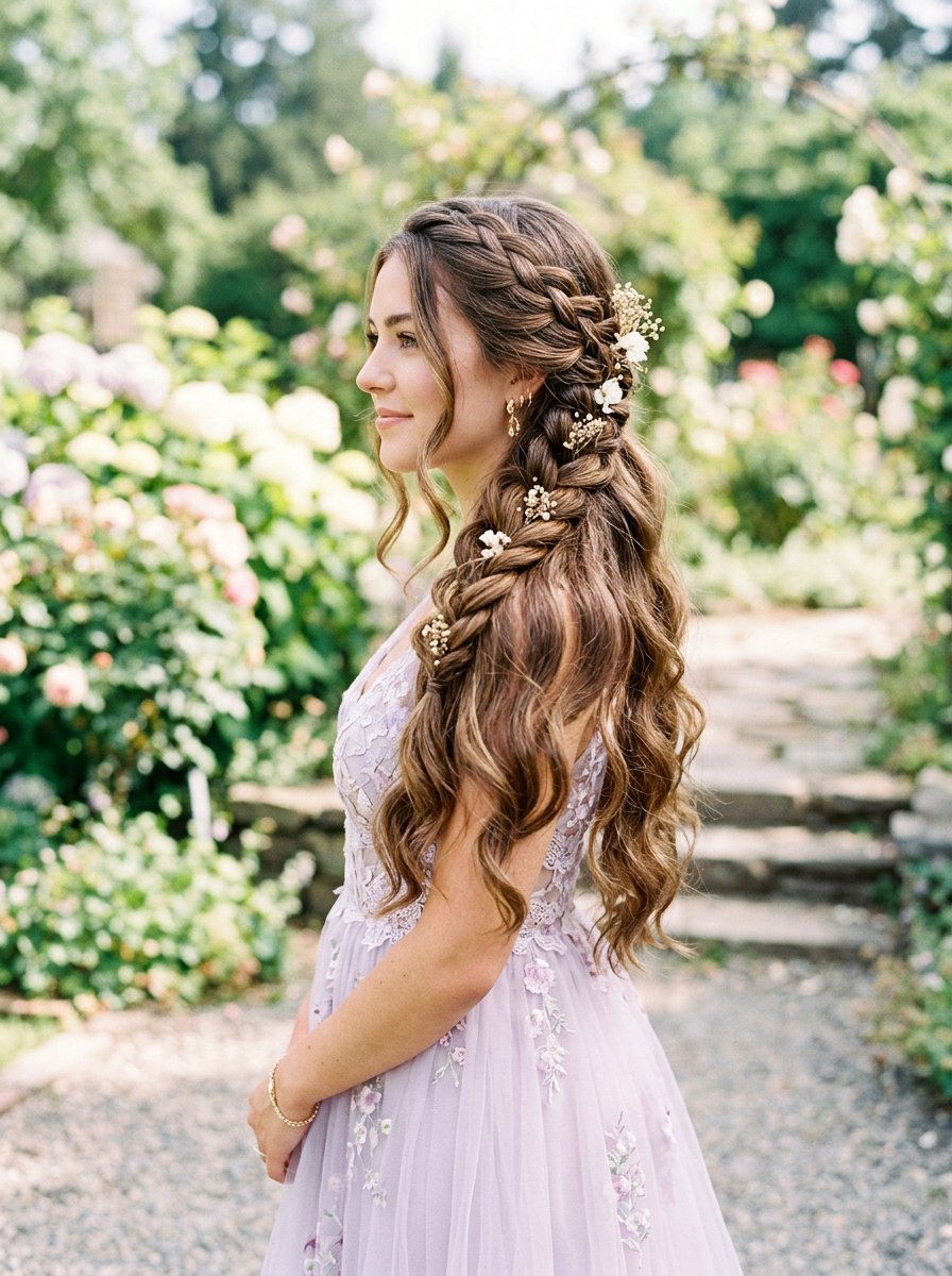 Waterfall Braid Long Hair - 20 prom hairstyles for thick long hair - 20 prom hairstyles for thick long hair