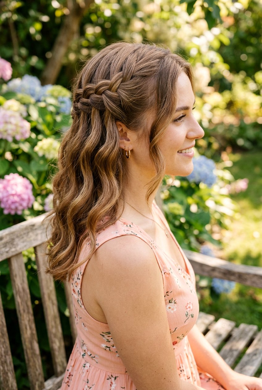 Waterfall Braid Medium Length - 20 summer braid hairstyle for medium hair