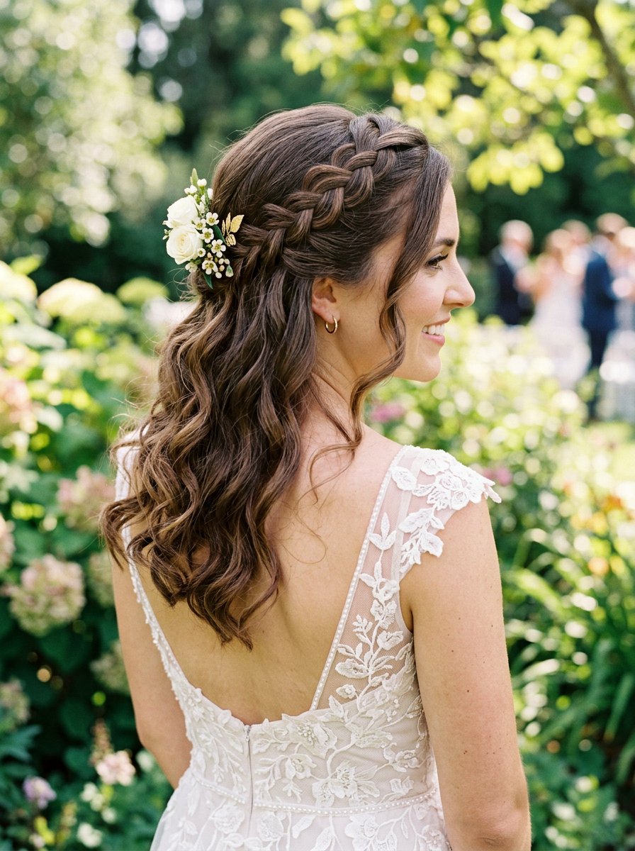 Waterfall Braid Shoulder Length Wedding Hair - 20 wedding hairstyles for shoulder length hair - 20 wedding hairstyles for shoulder length hair