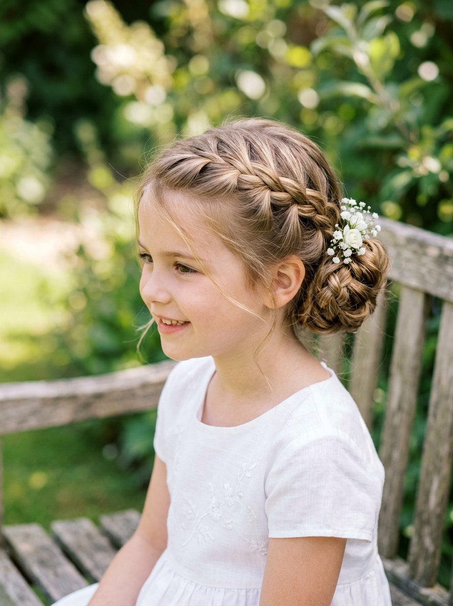 Waterfall Braid Updo - 20 pageant updo for little girls - 20 pageant updo for little girls