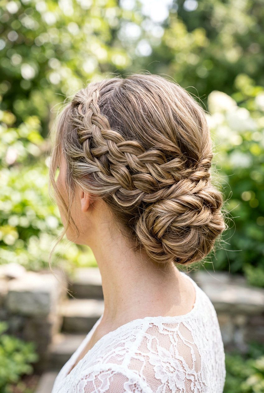 Waterfall Braid Updo - 20 wedding updo hairstyles - 20 wedding updo hairstyles