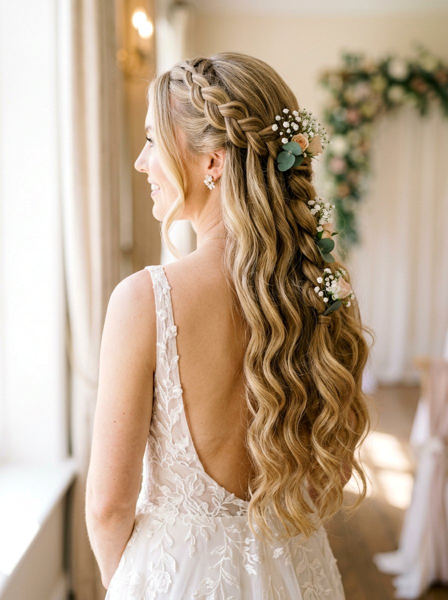 Waterfall Braid Wedding Hair Long Thick - 20 wedding hairstyles for long thick hair - 20 wedding hairstyles for long thick hair