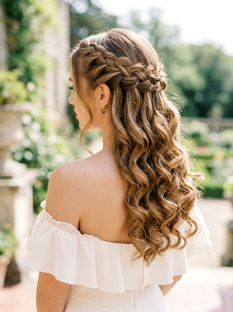 Waterfall Braid With Curls - 20 glamorous prom hairstyle ideas - 20 glamorous prom hairstyle ideas