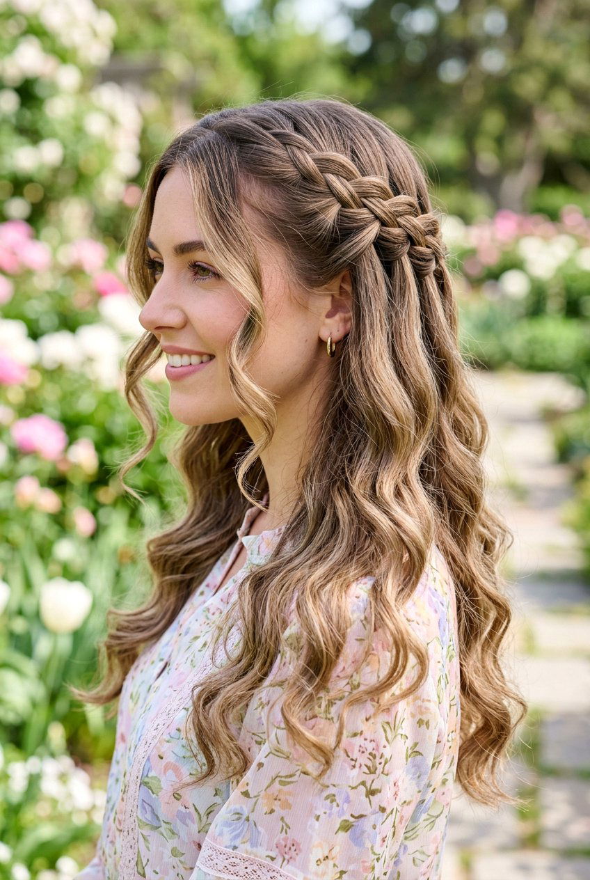 Waterfall Braid for Moms - 20 easy hairstyles for moms - 20 easy hairstyles for moms