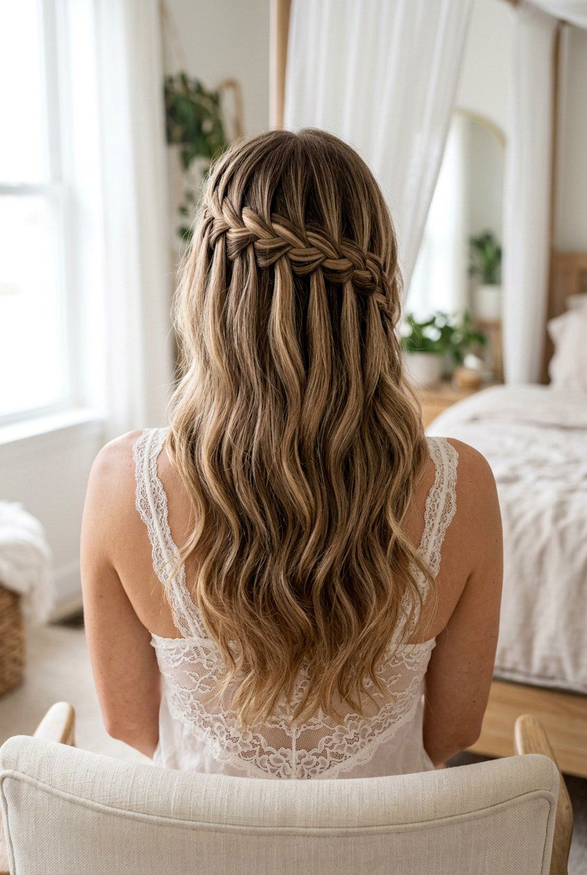 Waterfall Braid - 20 bedtime braid for long layers - 20 bedtime braid for long layers