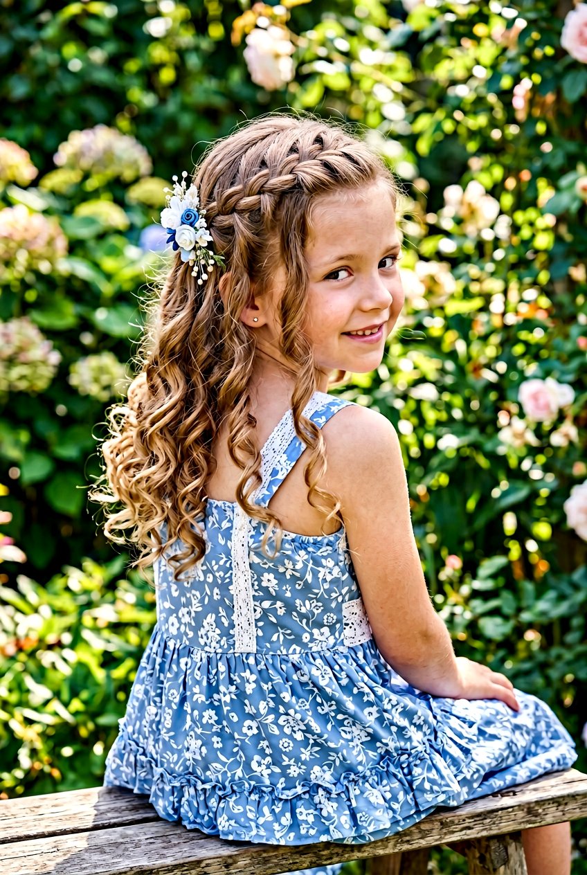 Waterfall Braids - 20 easy braid styles for little girls - 20 easy braid styles for little girls
