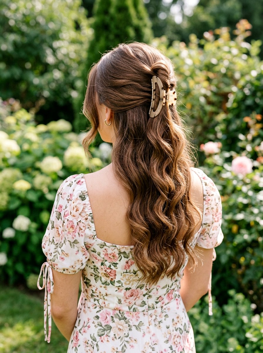 Waterfall Claw Clip Updo - 20 y2k claw clip updo - 20 y2k claw clip updo