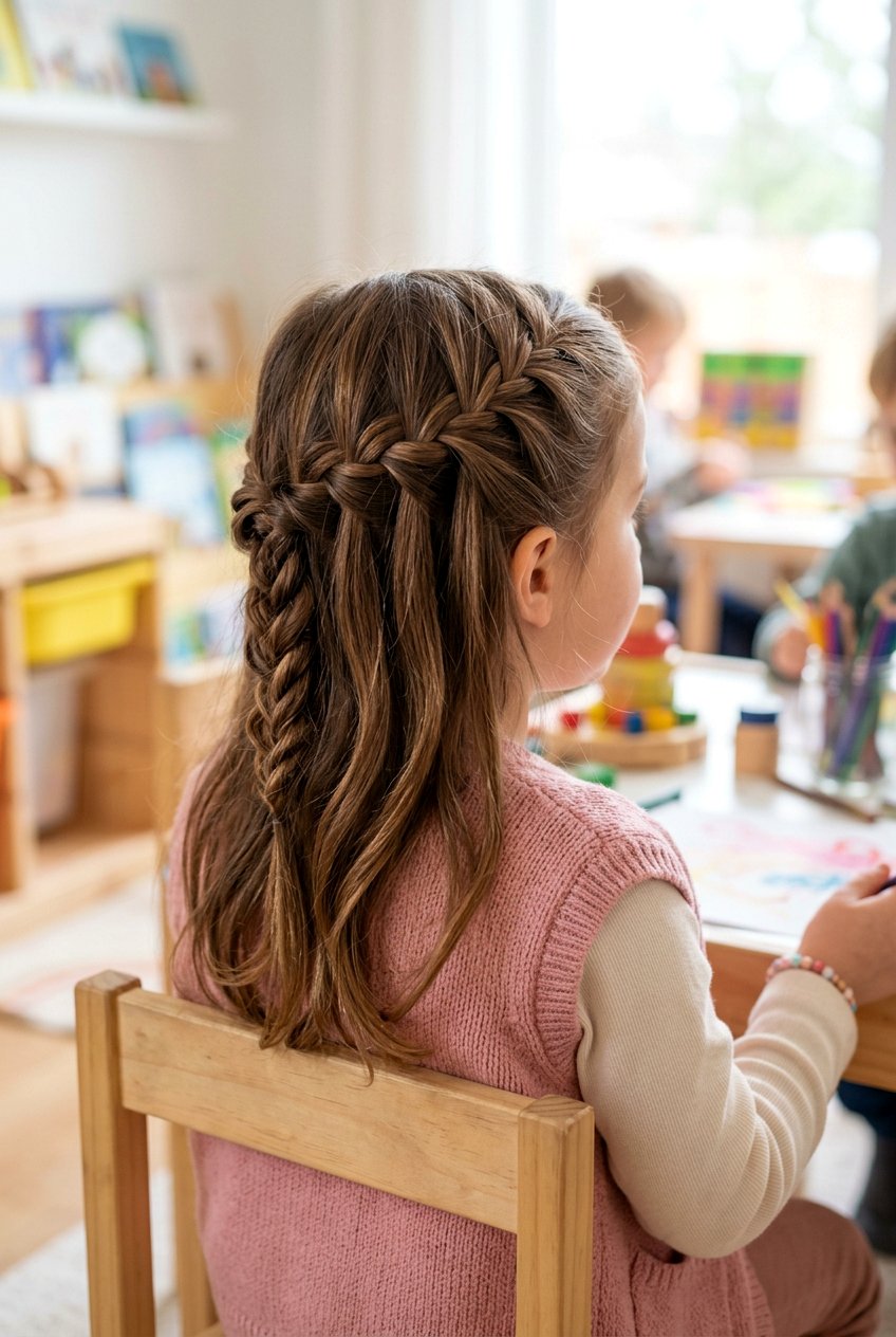 Waterfall Twist - 20 easy school hairstyle for preschool girls - 20 easy school hairstyle for preschool girls