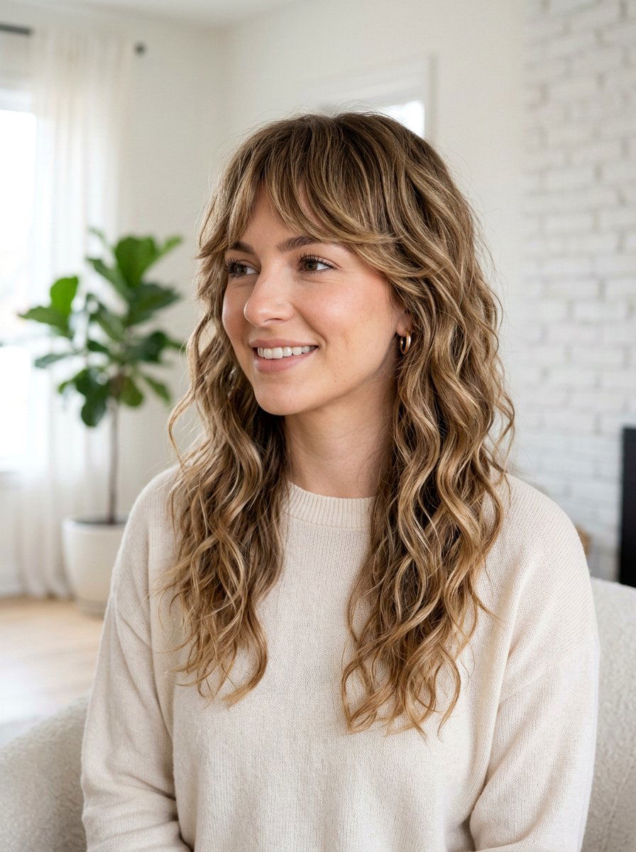 Waterfall Wavy Wolf Cut For Medium Hair - 20 wavy wolf cut for medium hair - 20 wavy wolf cut for medium hair