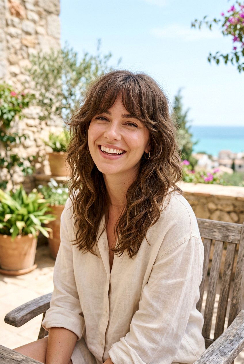 Wavy 70s Shag With Curtain Fringe - 20 70s shag with curtain fringe - 20 70s shag with curtain fringe