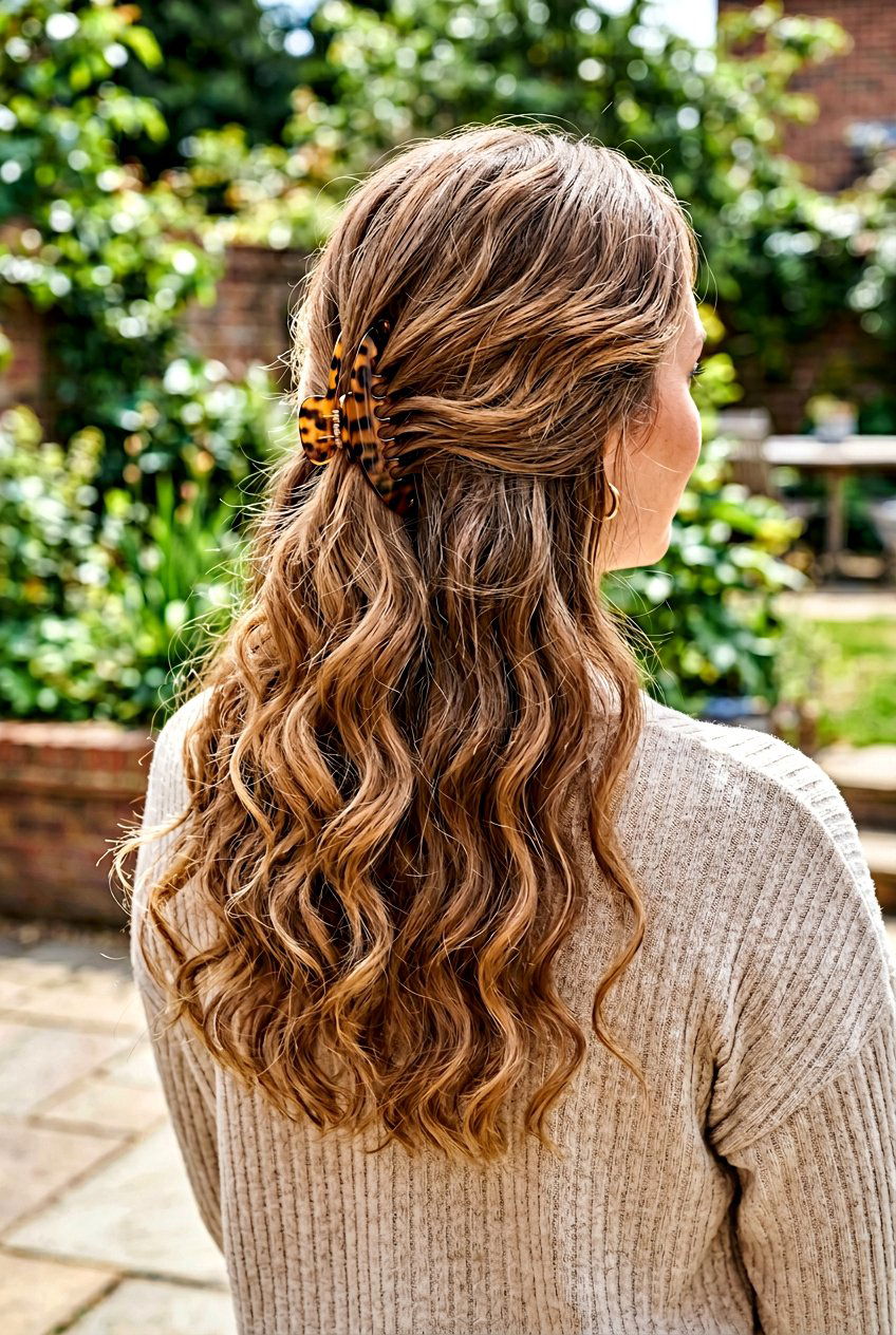 Wavy Banana Clip Hairstyle - 20 banana clip hairstyles - 20 banana clip hairstyles