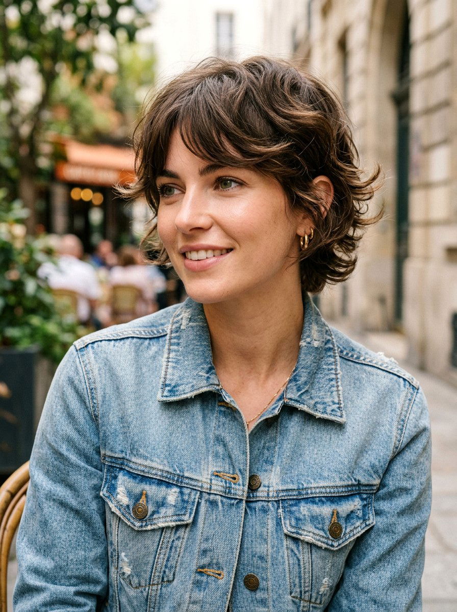 Wavy Bixie With Feathered Ends - 20 wavy bixie haircut for thick hair - 20 wavy bixie haircut for thick hair