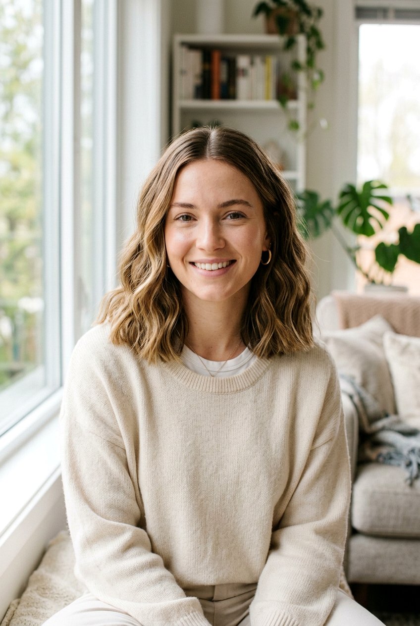 Wavy Blunt Lob With Center Part - 20 blunt lob with center part - 20 blunt lob with center part