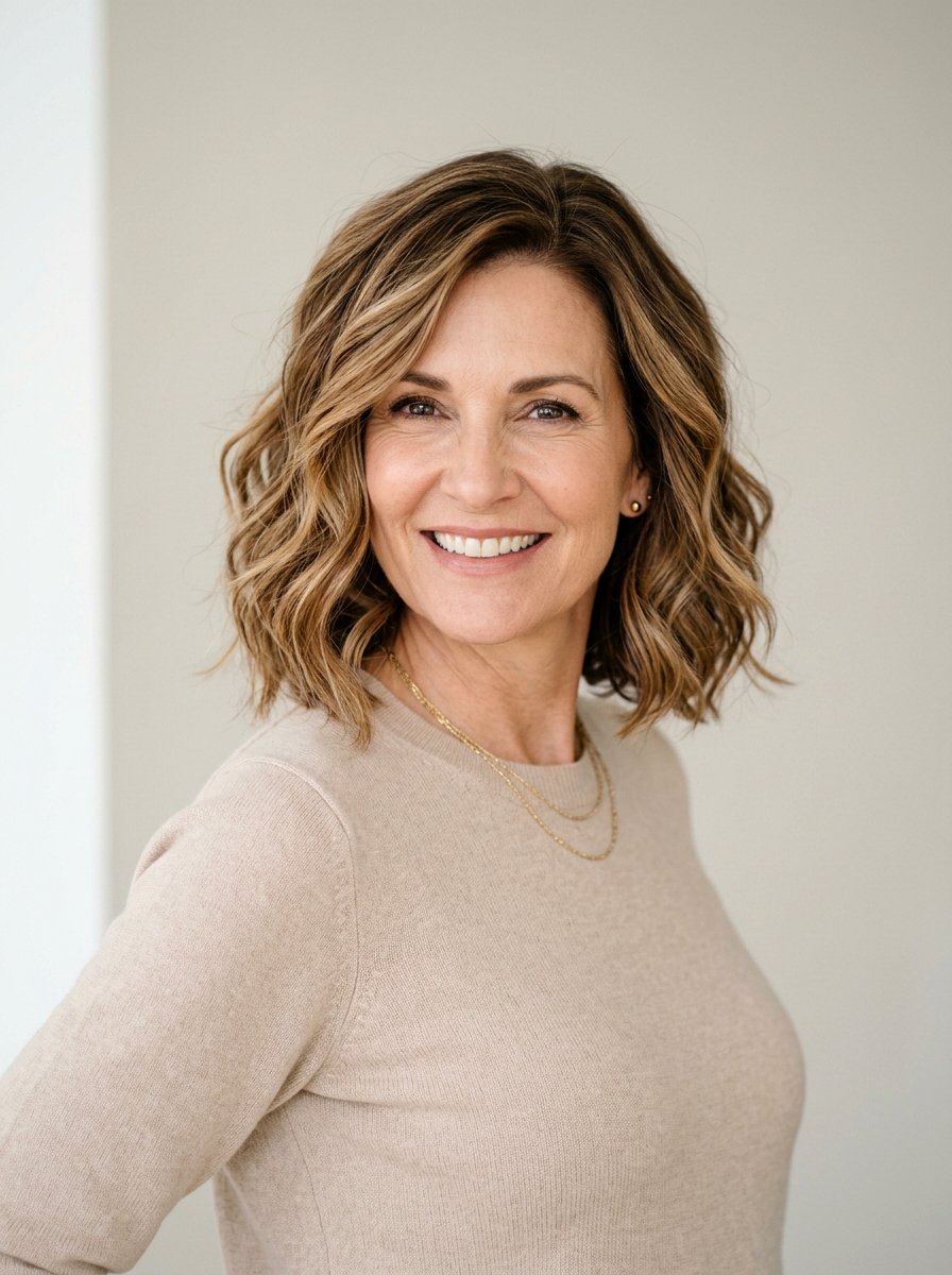 Wavy Bob With Balayage For Women Over 50 - 20 wavy bob for women over 50 - 20 wavy bob for women over 50