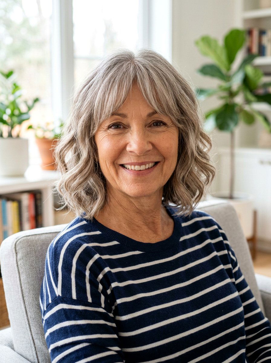 Wavy Bob With Bangs For Older Women - 20 wavy bob haircut for mature women - 20 wavy bob haircut for mature women