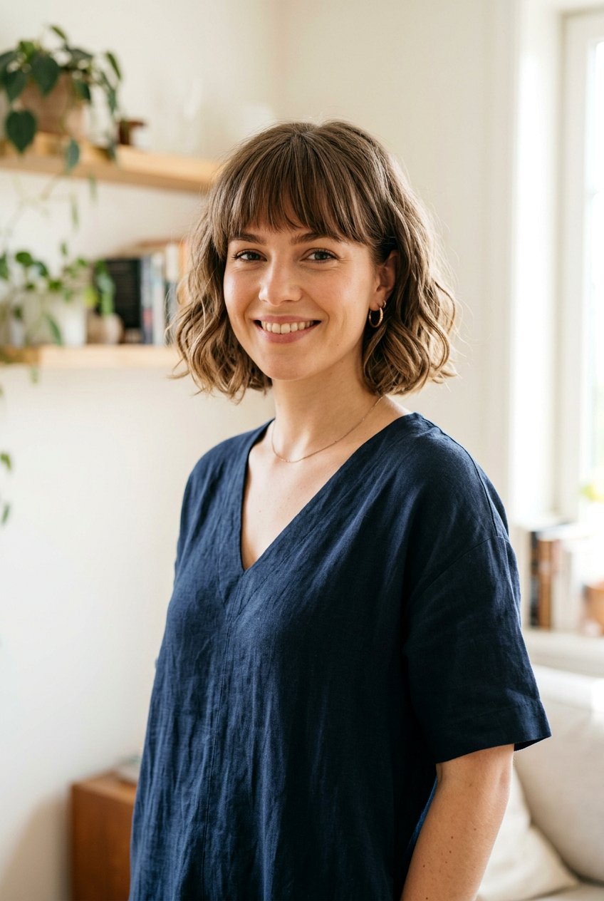 Wavy Bob With Bangs - 20 best haircut for wavy hair - 20 best haircut for wavy hair