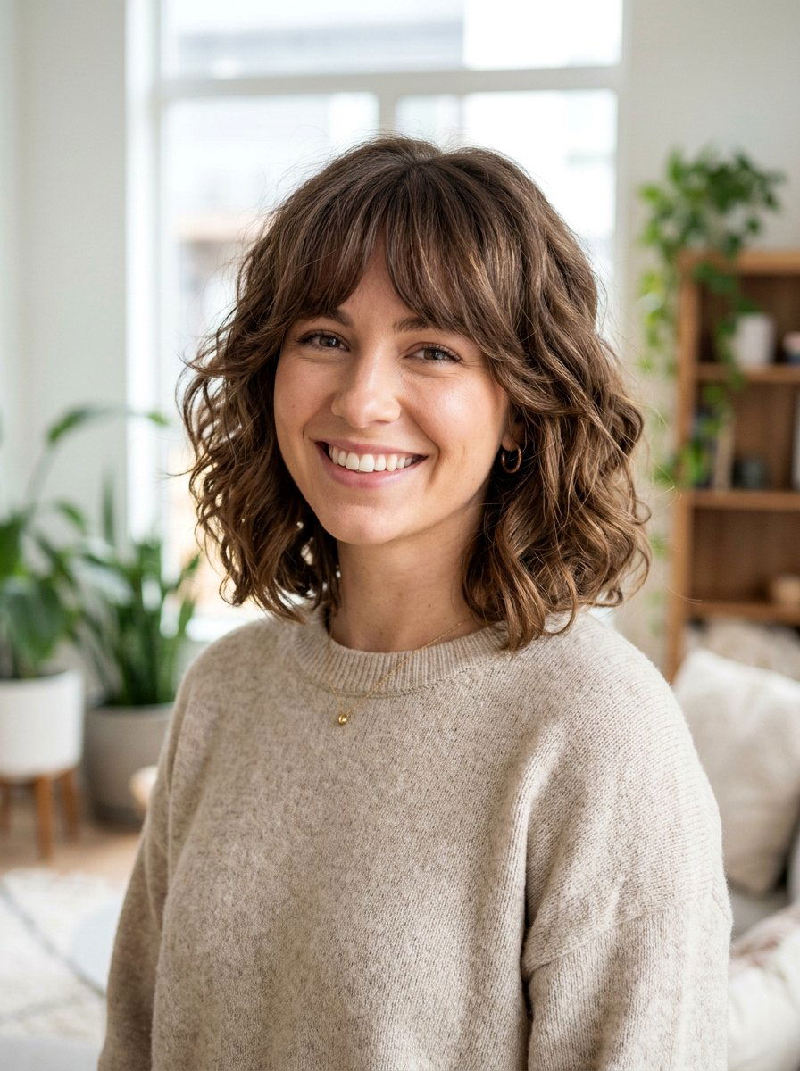 Wavy Bob With Curtain Bangs For Thick Hair - 20 wavy bob for thick hair women - 20 wavy bob for thick hair women
