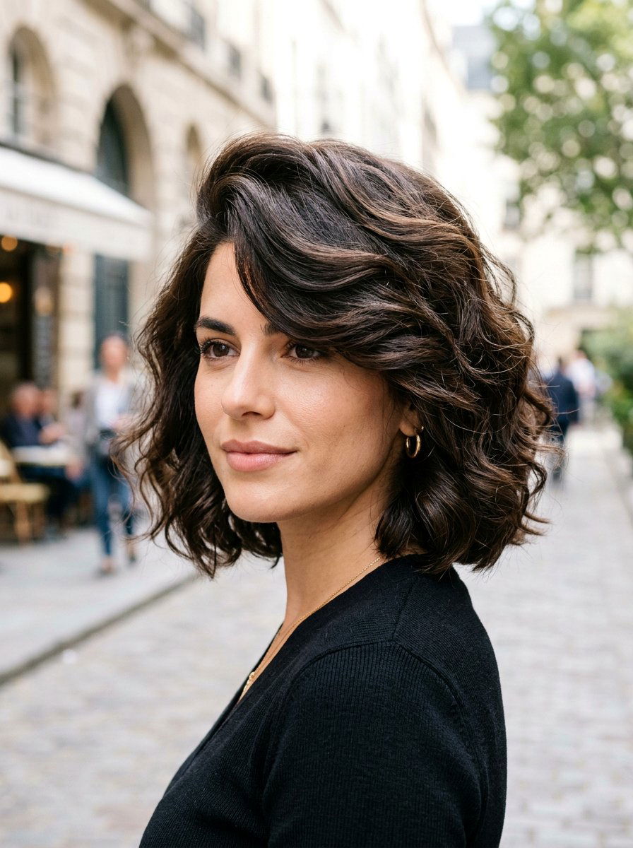 Wavy Bob With Deep Side Part For Thick Hair - 20 wavy bob for thick hair women - 20 wavy bob for thick hair women