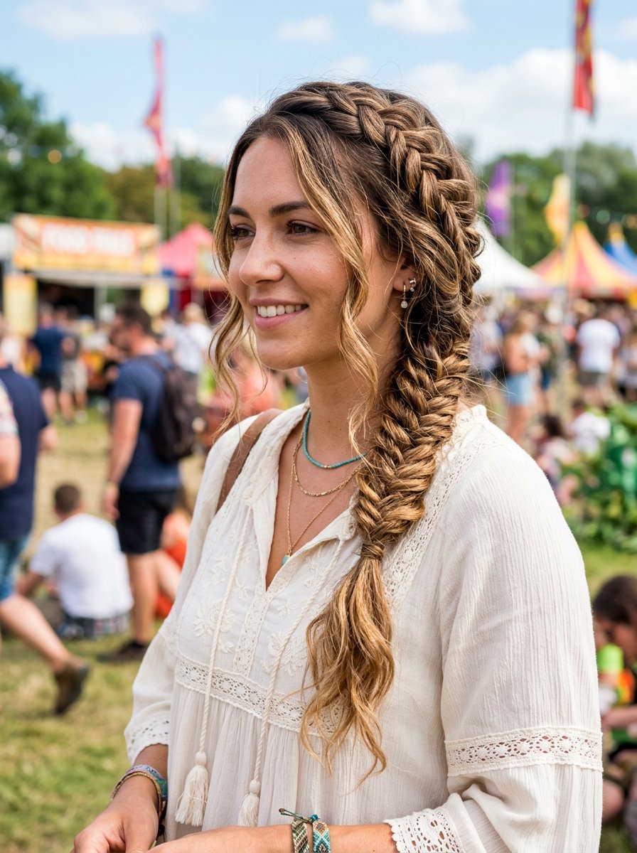 Wavy Braided Hairstyle - 20 wavy hairstyle ideas for women - 20 wavy hairstyle ideas for women