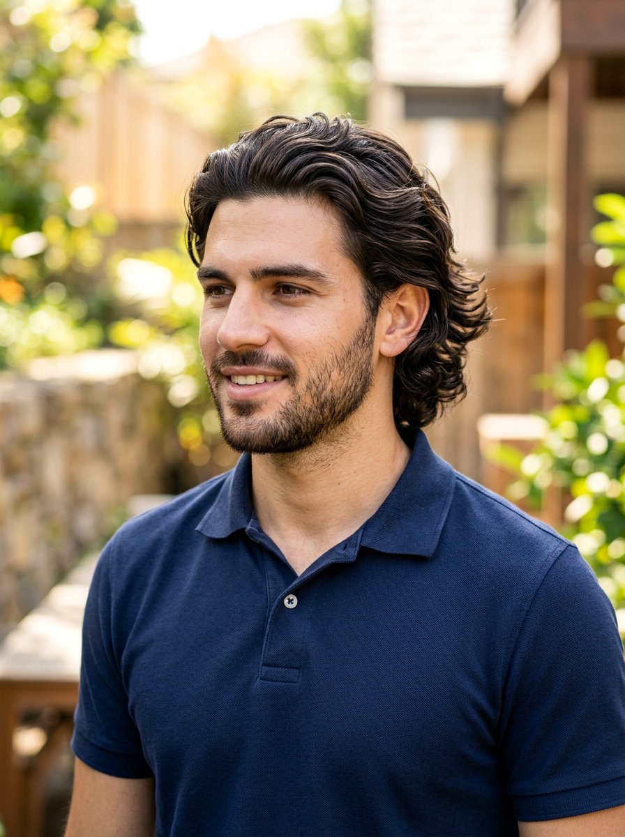 Wavy Bro Flow - 20 shoulder length wavy haircut men - 20 shoulder length wavy haircut men