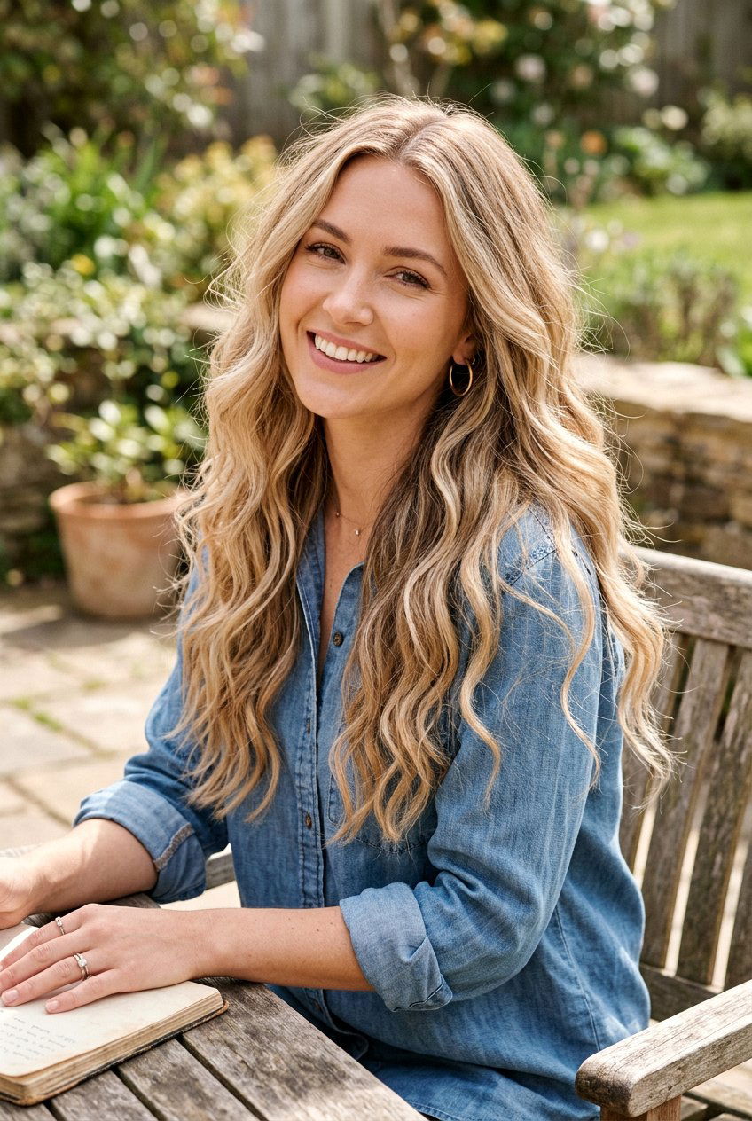 Wavy Champagne Blonde Balayage Hair - 20 champagne blonde balayage - 20 champagne blonde balayage