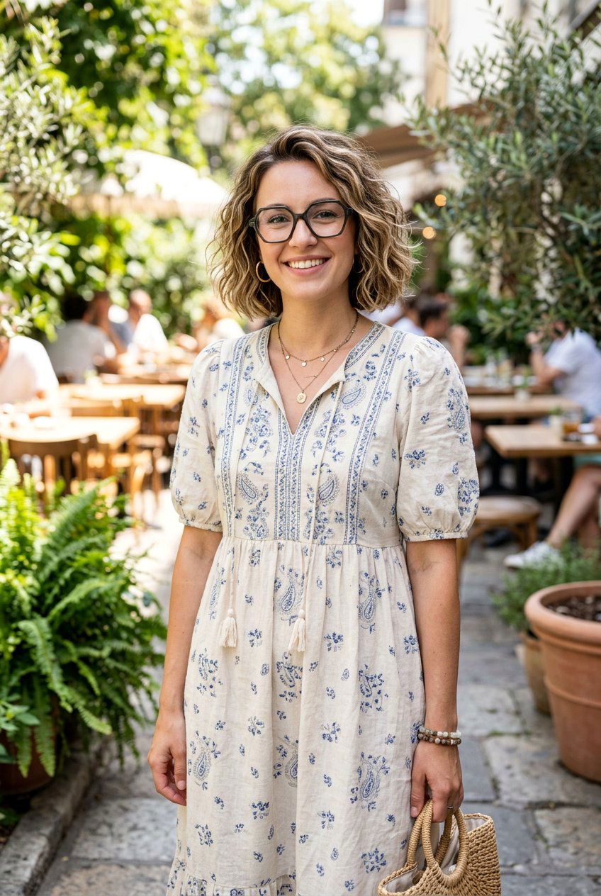 Wavy Chin Length Bob With Glasses - 20 chin length bob for women with glasses - 20 chin length bob for women with glasses