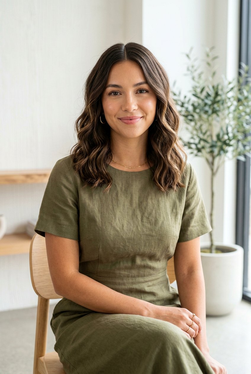 Wavy Collarbone Haircut With Center Part - 20 collarbone haircut for wavy hair - 20 collarbone haircut for wavy hair