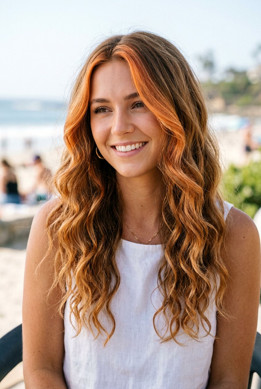 Wavy Copper Money Piece - 20 copper money piece hair - 20 copper money piece hair