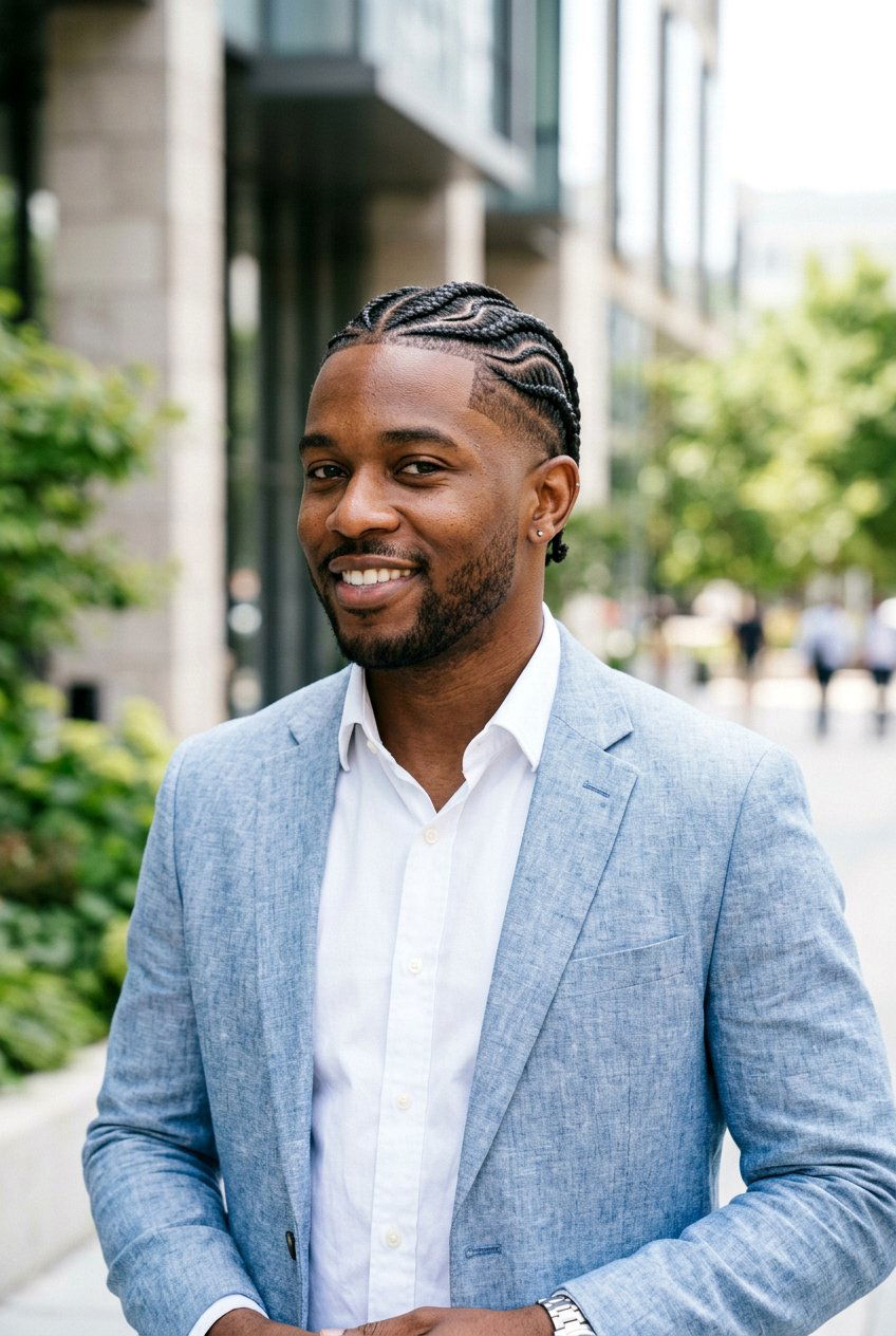 Wavy Cornrows With Low Fade - 20 cornrows for men with fade - 20 cornrows for men with fade