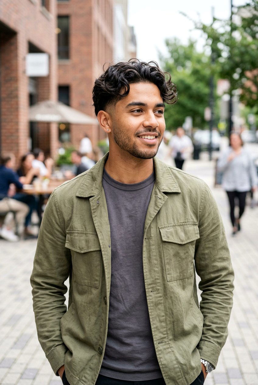 Wavy Curly Taper - 20 men curly taper for business casual - 20 men curly taper for business casual