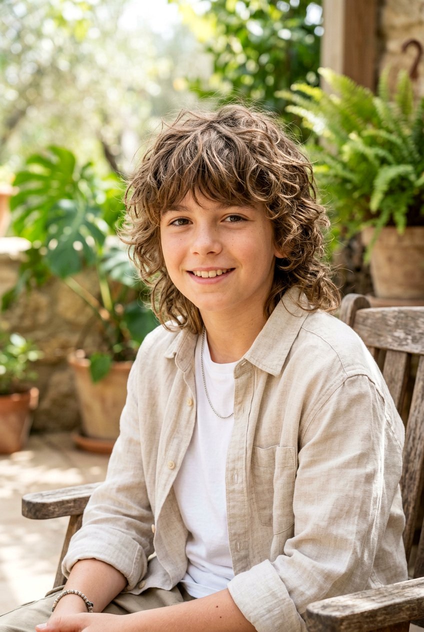 Wavy Curly Wolf Cut - 20 boys wolf cut for curly hair - 20 boys wolf cut for curly hair