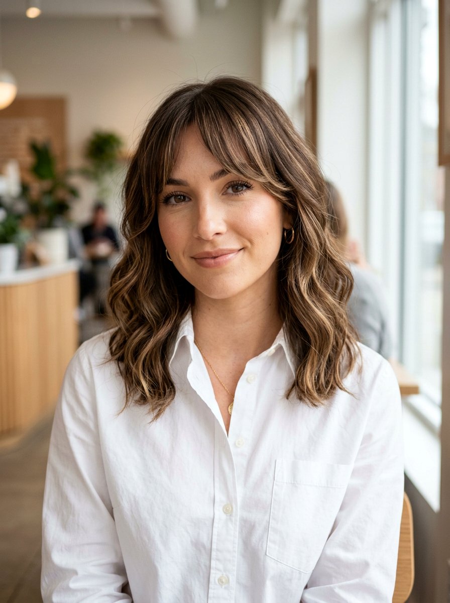 Wavy Curtain Bangs For Oval Face - 20 wavy curtain bangs for medium hair - 20 wavy curtain bangs for medium hair