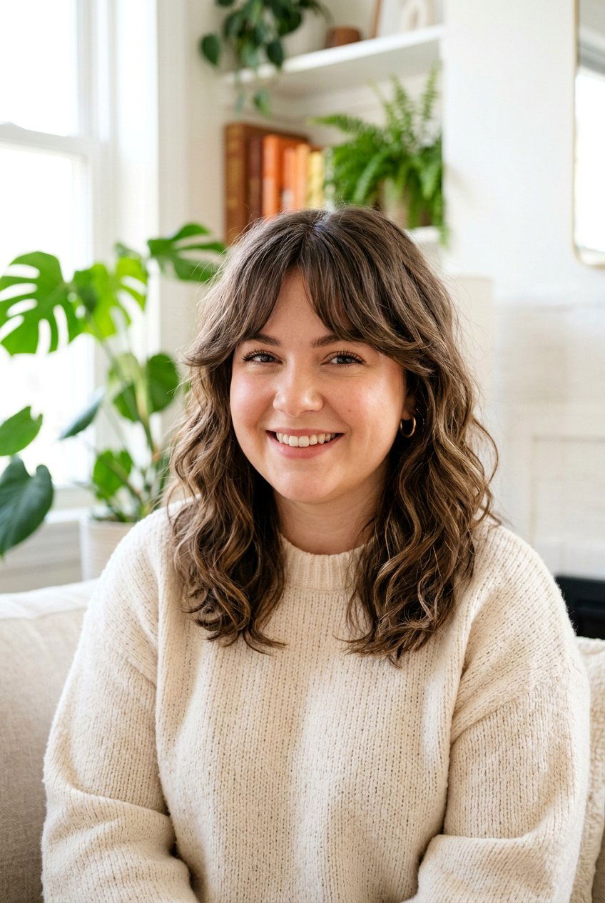 Wavy Curtain Bangs For Round Chubby Face - 20 curtain bangs for round chubby face - 20 curtain bangs for round chubby face