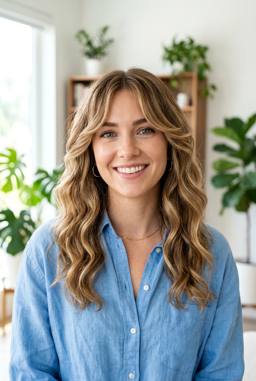 Wavy Curtain Bangs Haircut - 20 best haircut for wavy hair - 20 best haircut for wavy hair